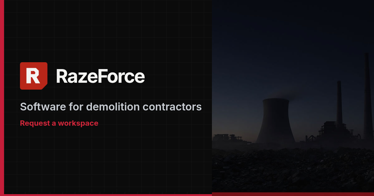 RazeForce Products: Software for Demolition Firms